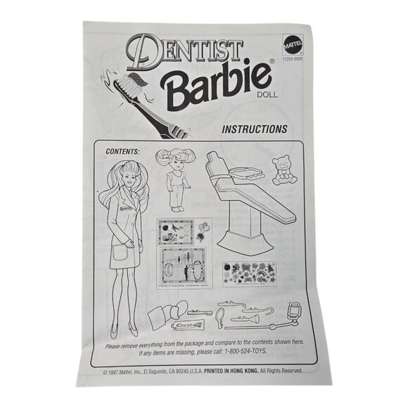 Mattel Dentist Barbie with tiny patient Dental sounds and voice Box is Bad NWOT - Picture 2 of 6